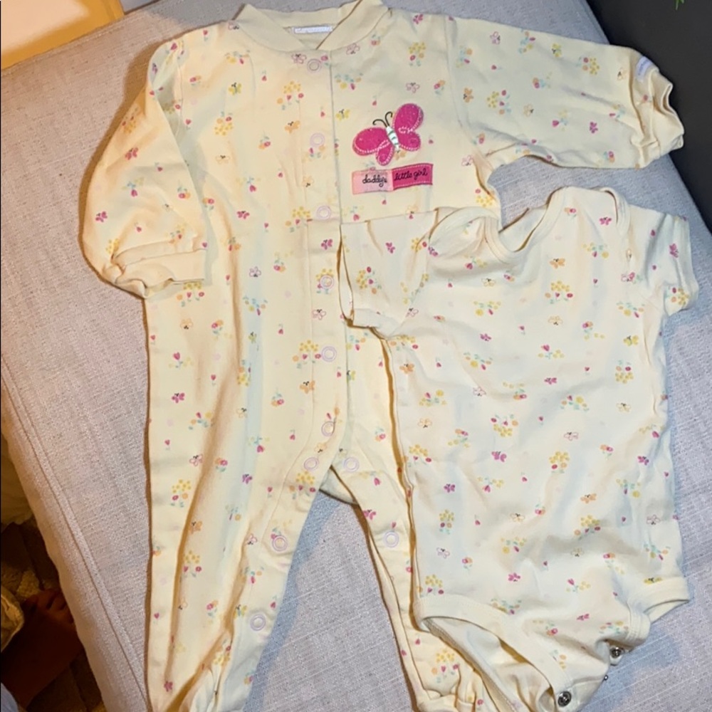 Footie and matching onsie